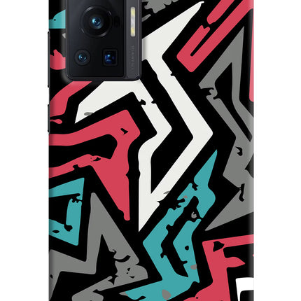 Geometric Graffiti Vivo X70 Pro Hard Case Back Cover by Casekaro