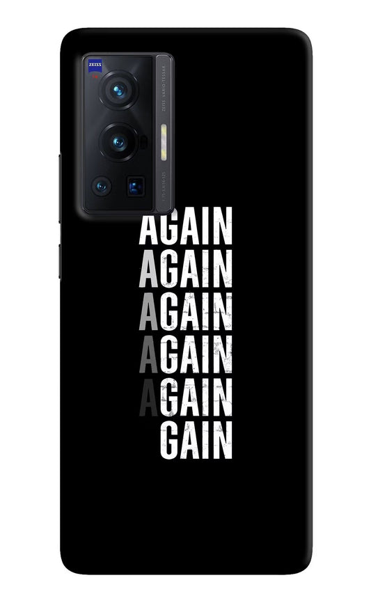 Again Again Gain Vivo X70 Pro Hard Case Back Cover by Casekaro