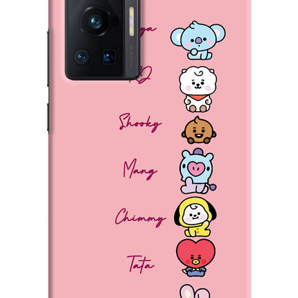BTS names Vivo X70 Pro Hard Case Back Cover by Casekaro