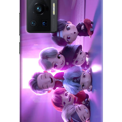 BTS Chibi Vivo X70 Pro Hard Case Back Cover by Casekaro