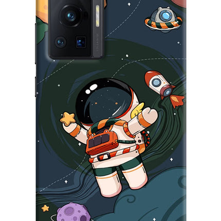Cartoon Astronaut Vivo X70 Pro Hard Case Back Cover by Casekaro
