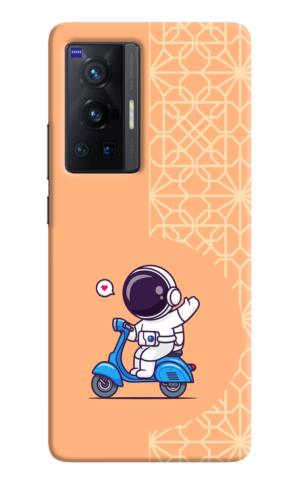 Cute Astronaut Riding Vivo X70 Pro Hard Case Back Cover by Casekaro