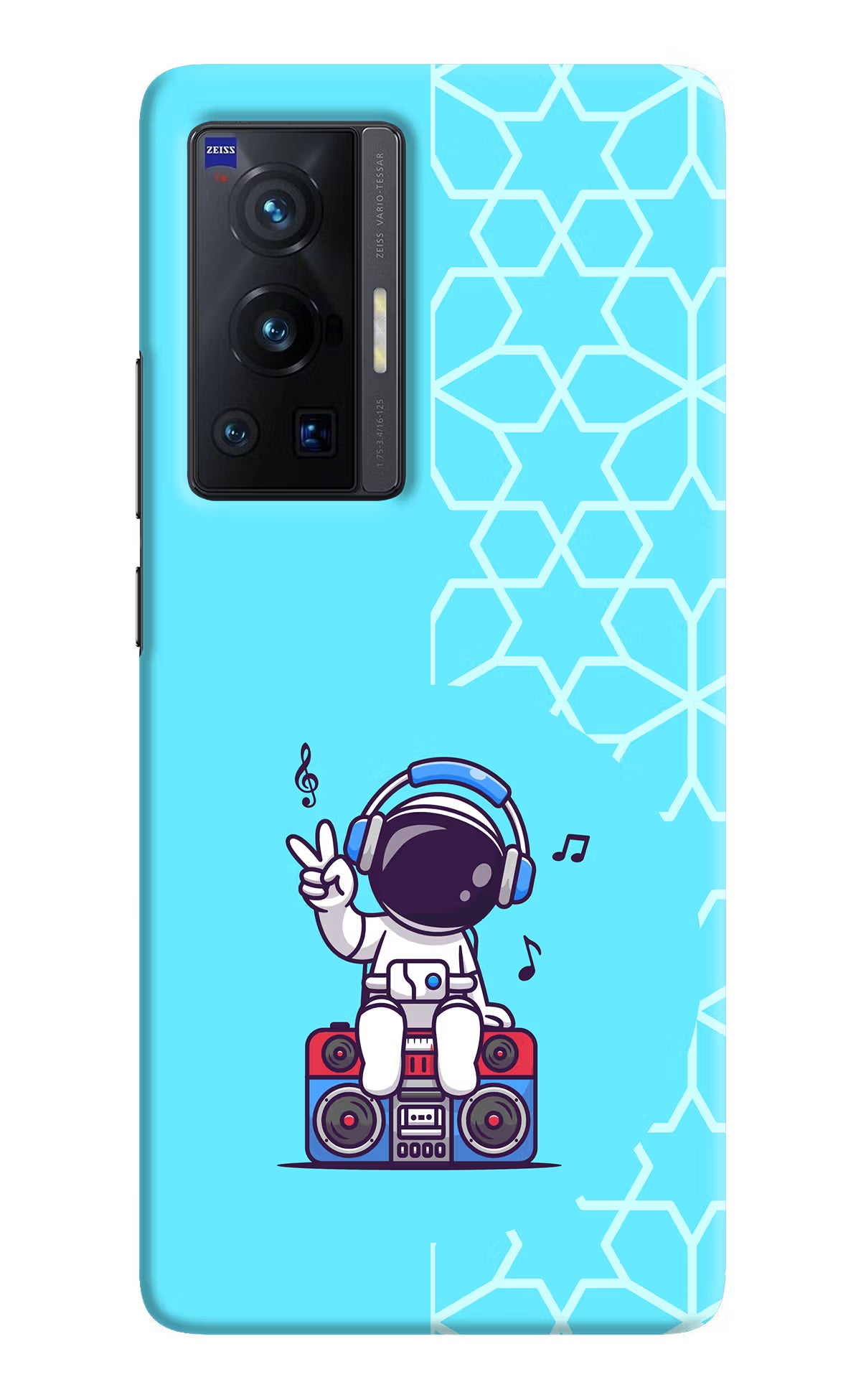 Cute Astronaut Chilling Vivo X70 Pro Hard Case Back Cover by Casekaro