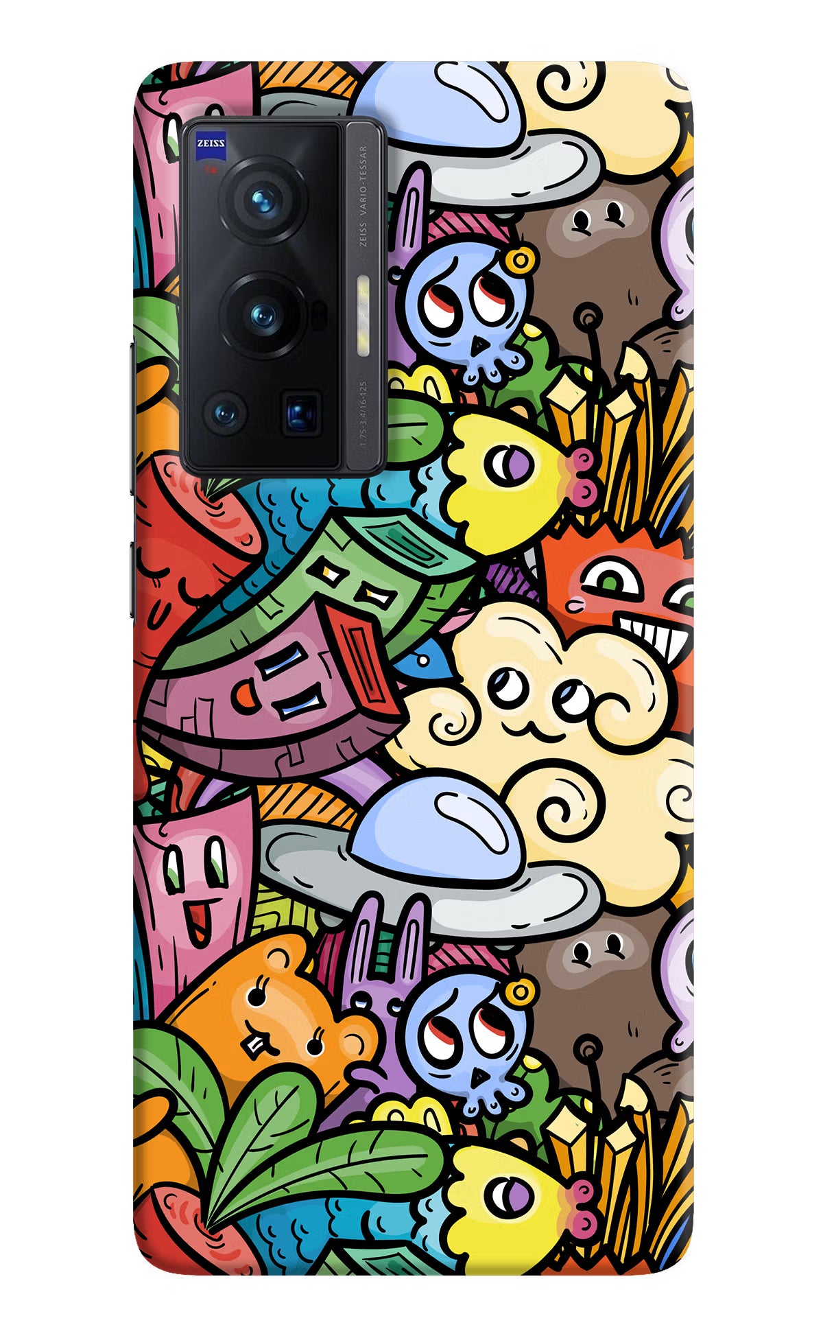 Veggie Doodle Vivo X70 Pro Hard Case Back Cover by Casekaro