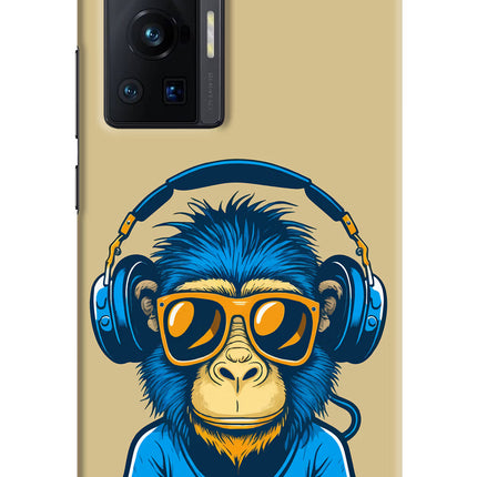 Monkey Headphone Vivo X70 Pro Hard Case Back Cover by Casekaro
