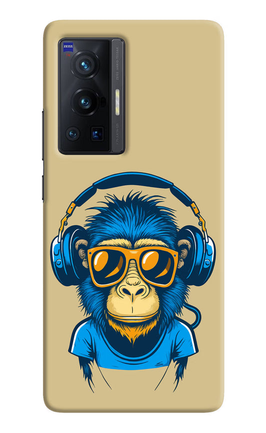 Monkey Headphone Vivo X70 Pro Hard Case Back Cover by Casekaro