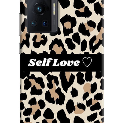 Leopard Print Self Love Vivo X70 Pro Hard Case Back Cover by Casekaro
