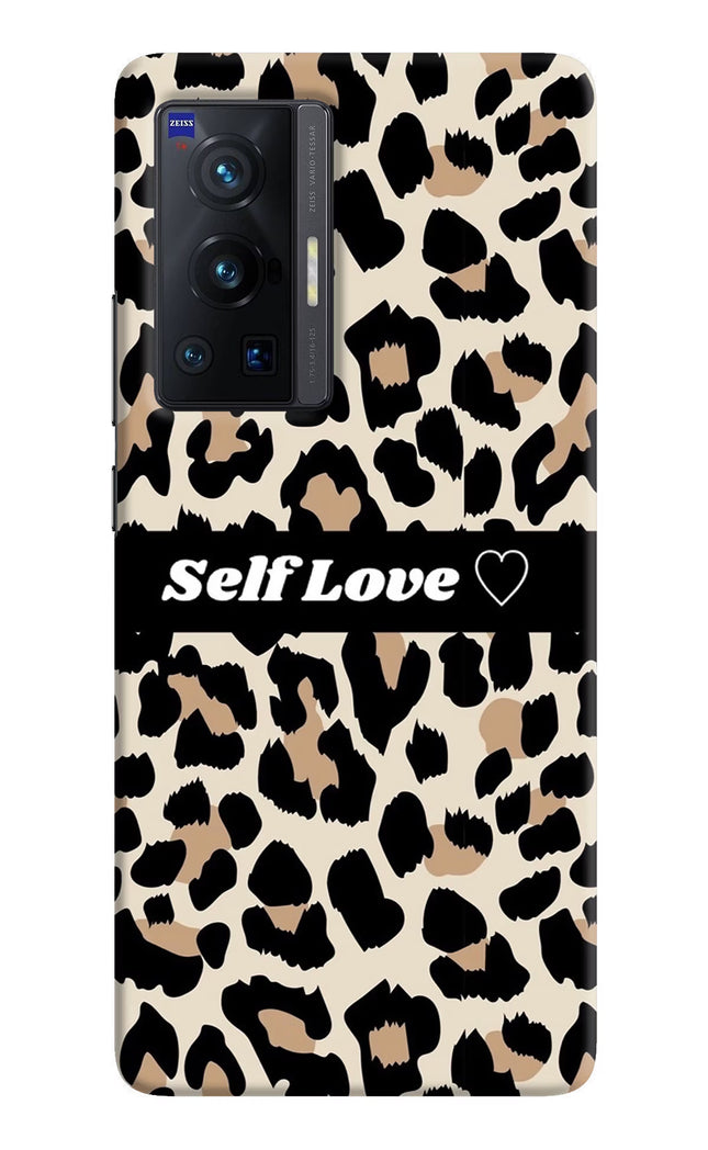 Leopard Print Self Love Vivo X70 Pro Hard Case Back Cover by Casekaro