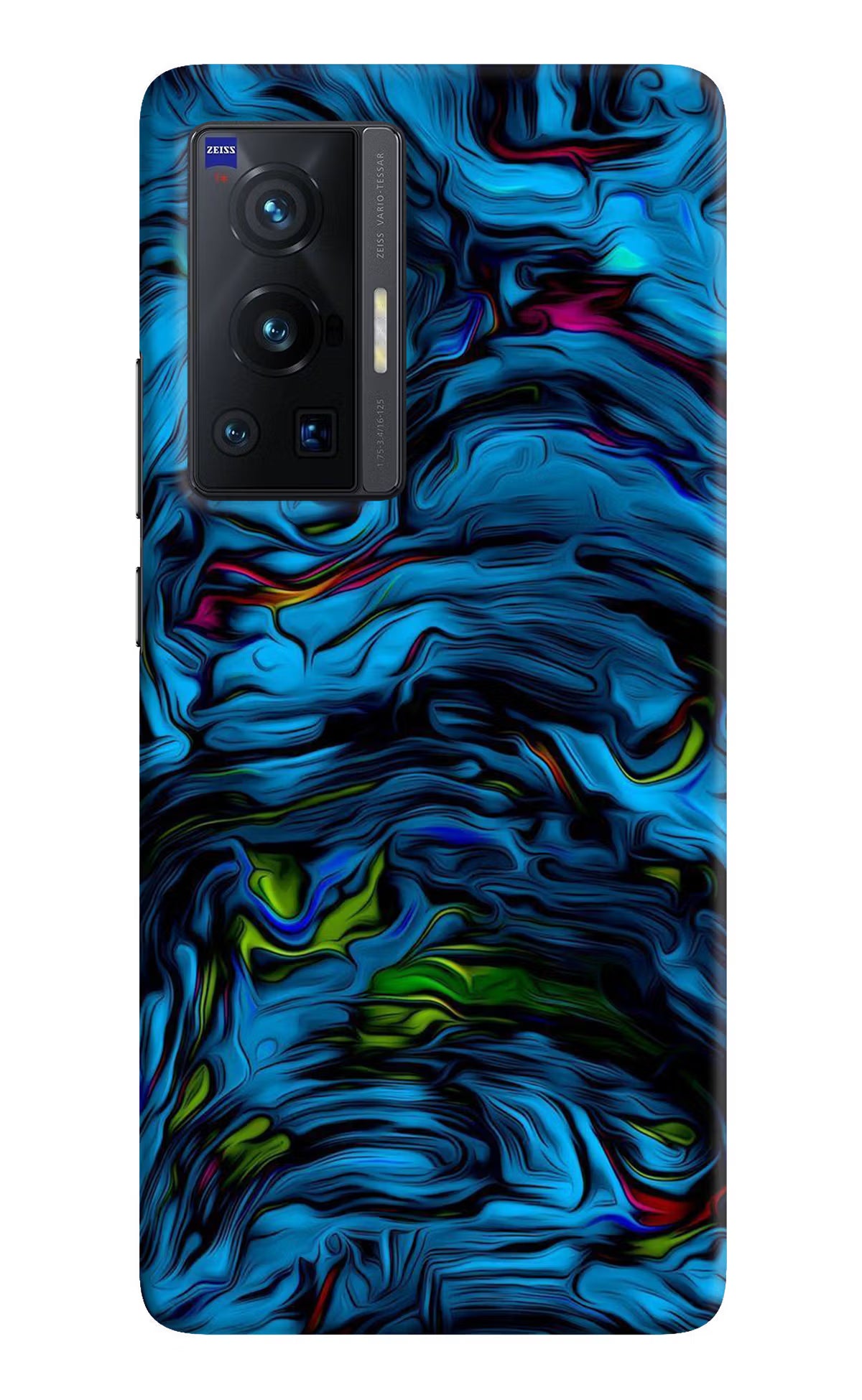 Dark Blue Abstract Vivo X70 Pro Hard Case Back Cover by Casekaro