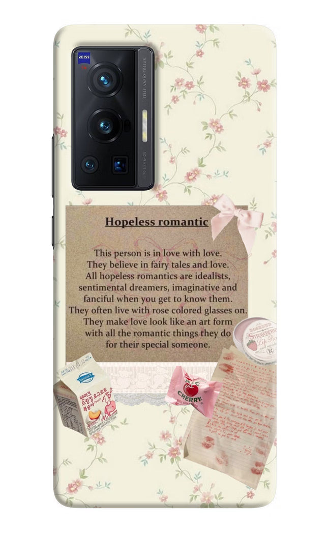 Hopeless Romantic Vivo X70 Pro Hard Case Back Cover by Casekaro