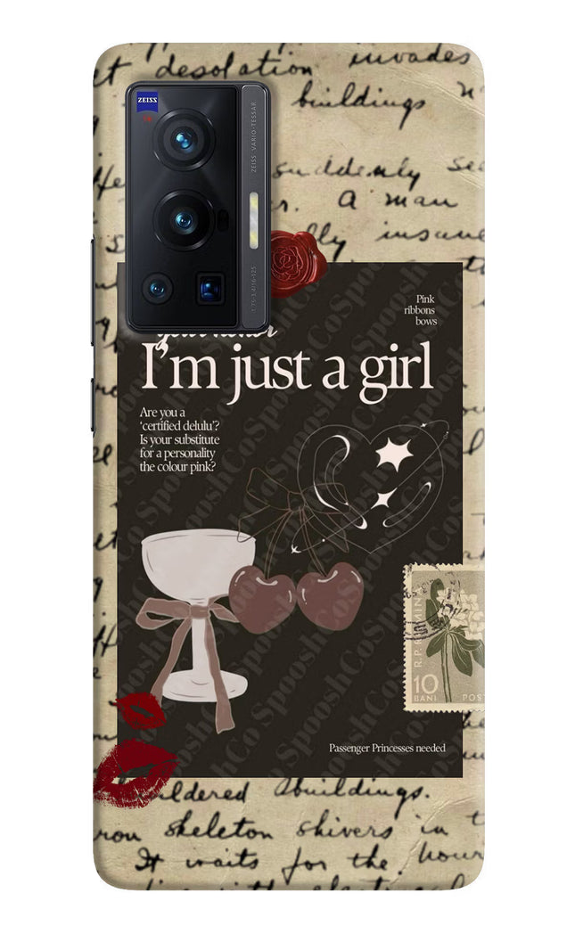 I am just a girl Vivo X70 Pro Hard Case Back Cover by Casekaro