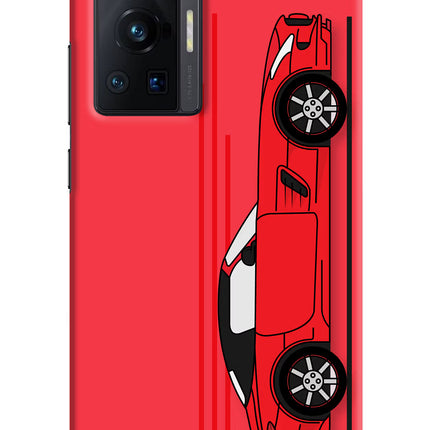 Red Velocity Vivo X70 Pro Hard Case Back Cover by Casekaro