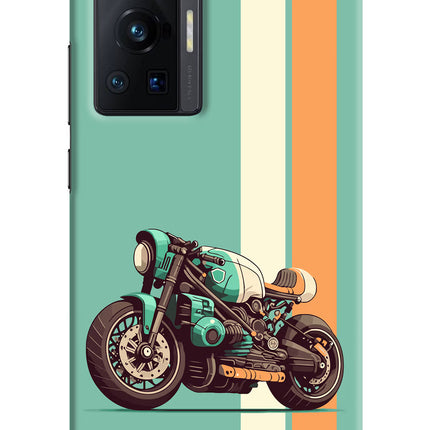Striped Moto Drift Vivo X70 Pro Hard Case Back Cover by Casekaro
