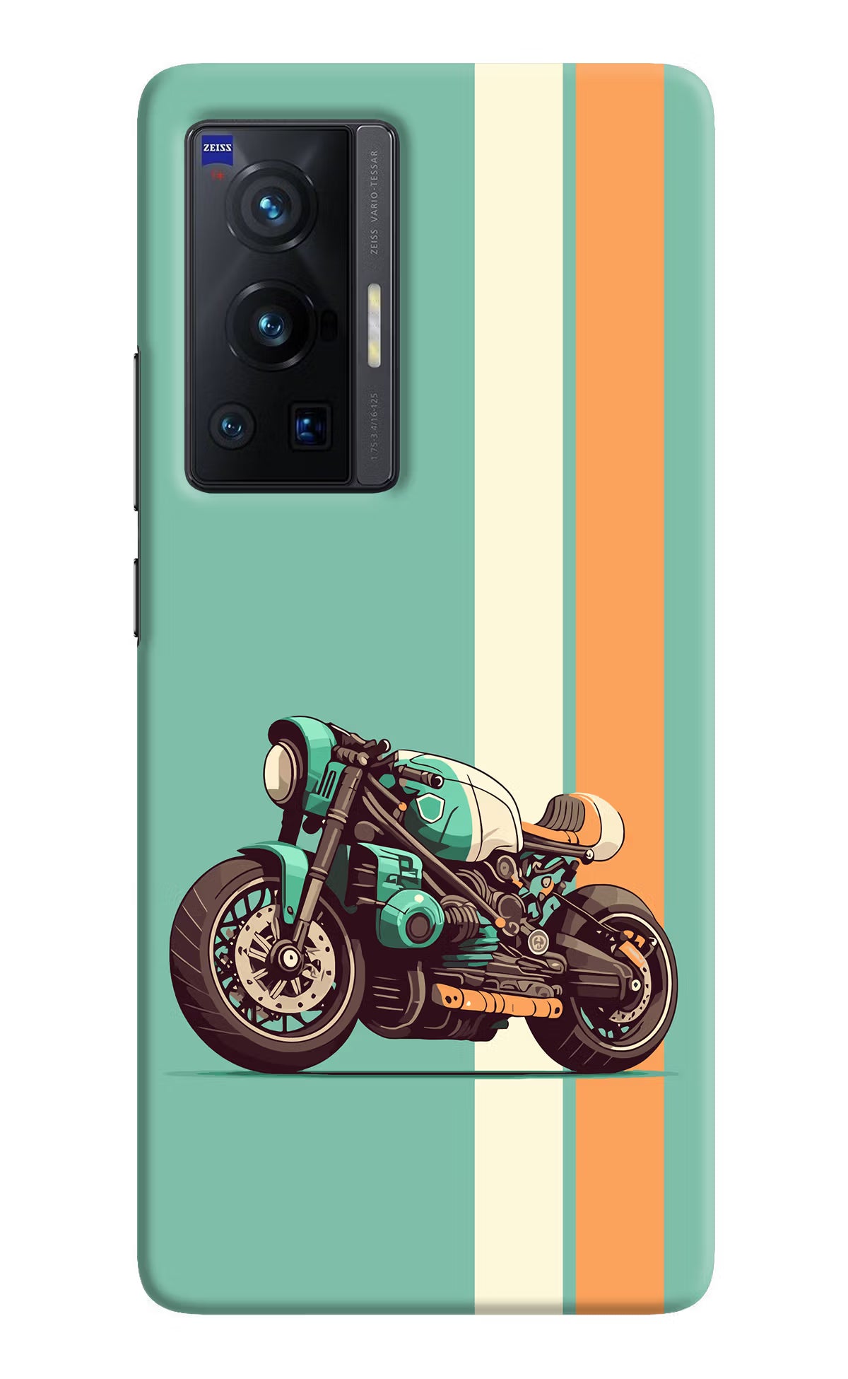 Striped Moto Drift Vivo X70 Pro Hard Case Back Cover by Casekaro
