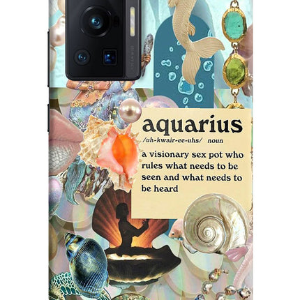 Aquarius Zodiac Vivo X70 Pro Hard Case Back Cover by Casekaro
