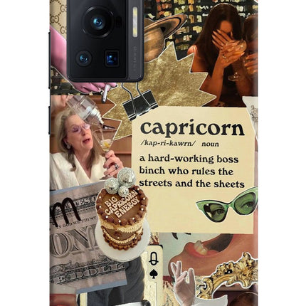 Capricorn Zodiac Vivo X70 Pro Hard Case Back Cover by Casekaro
