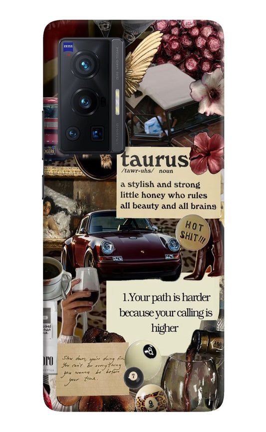 Taurus Zodiac Vivo X70 Pro Hard Case Back Cover by Casekaro