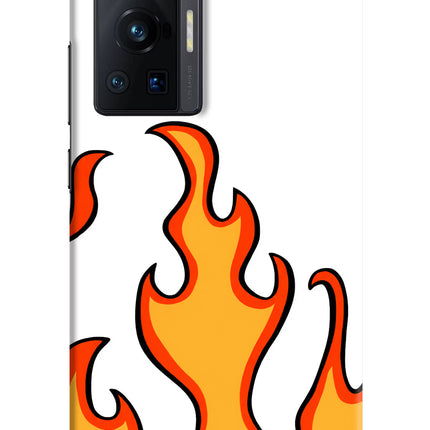 Fired Up – White Vivo X70 Pro Hard Case Back Cover by Casekaro