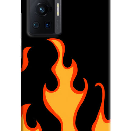 Fired Up – Black Vivo X70 Pro Hard Case Back Cover by Casekaro