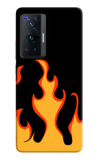 Fired Up – Black Vivo X70 Pro Hard Case Back Cover by Casekaro