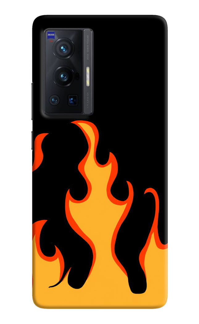 Fired Up – Black Vivo X70 Pro Hard Case Back Cover by Casekaro