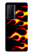 Side Sweep Flames Vivo X70 Pro Hard Case Back Cover by Casekaro