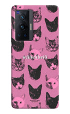 Pink Cats Vivo X70 Pro Hard Case Back Cover by Casekaro