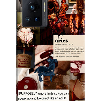 Zodiac Aries Vivo X70 Pro Hard Case Back Cover by Casekaro