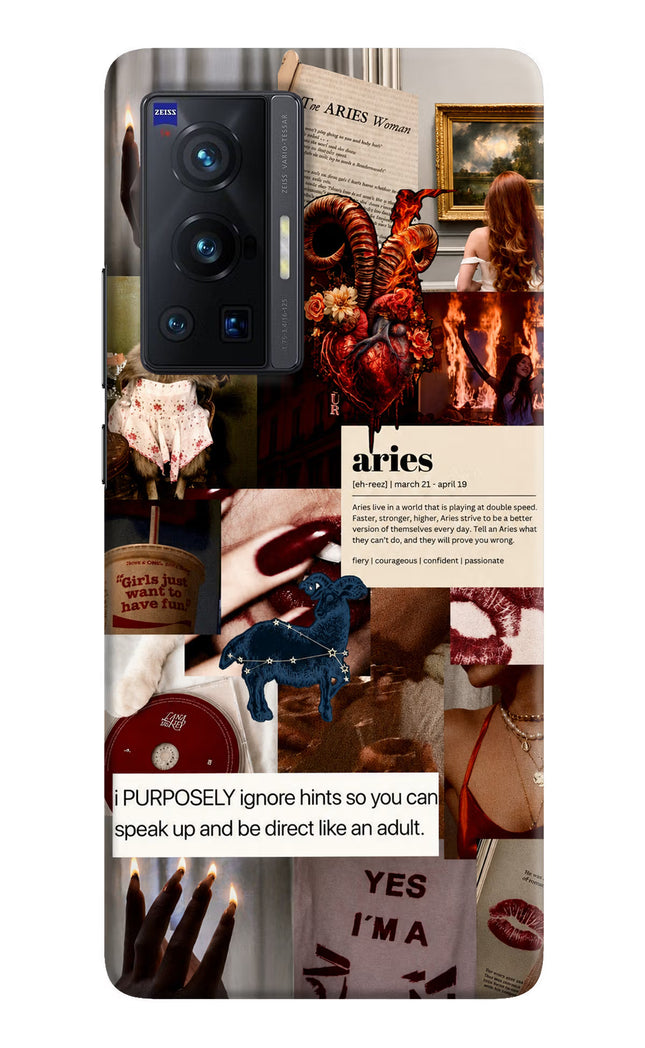 Zodiac Aries Vivo X70 Pro Hard Case Back Cover by Casekaro