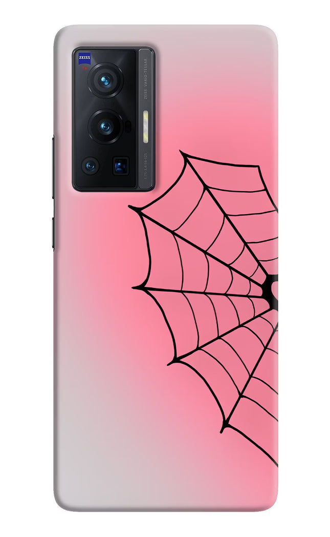 Pink Web Vivo X70 Pro Hard Case Back Cover by Casekaro