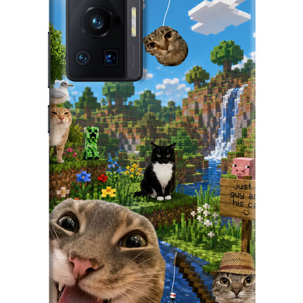 Minecraft Cat Chaos Vivo X70 Pro Hard Case Back Cover by Casekaro