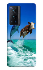Dolphin vs Cow Vivo X70 Pro Hard Case Back Cover by Casekaro