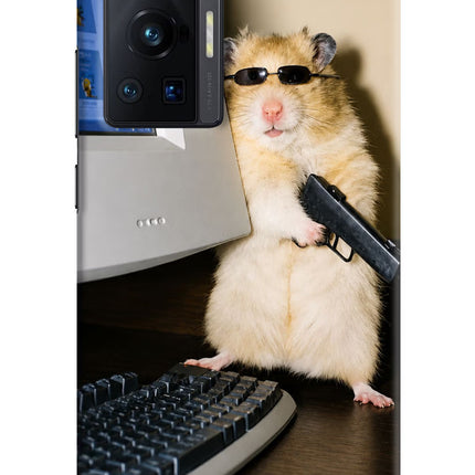 Hacker Hamster Vivo X70 Pro Hard Case Back Cover by Casekaro