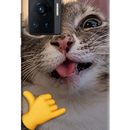 Silly Cat Call Vivo X70 Pro Hard Case Back Cover by Casekaro