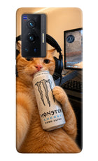 Gamer Cat Energy Vivo X70 Pro Hard Case Back Cover by Casekaro