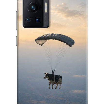Skydiving Cow Vivo X70 Pro Hard Case Back Cover by Casekaro