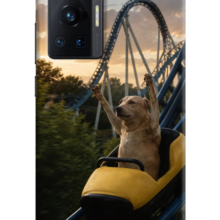 Rollercoaster Dog Vivo X70 Pro Hard Case Back Cover by Casekaro