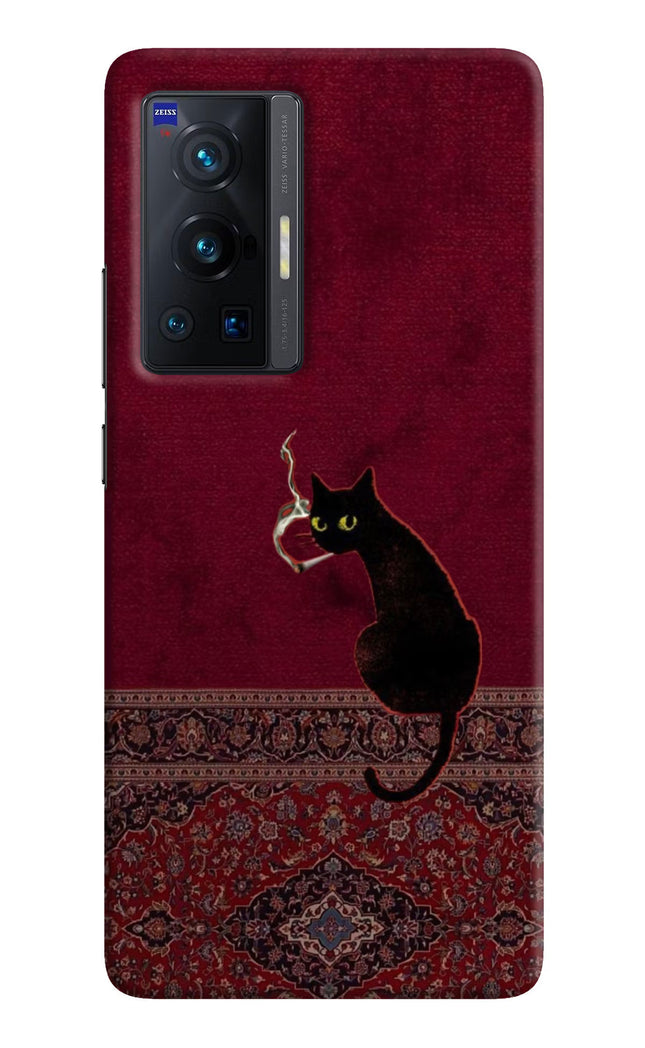 Midnight Cat Vivo X70 Pro Hard Case Back Cover by Casekaro