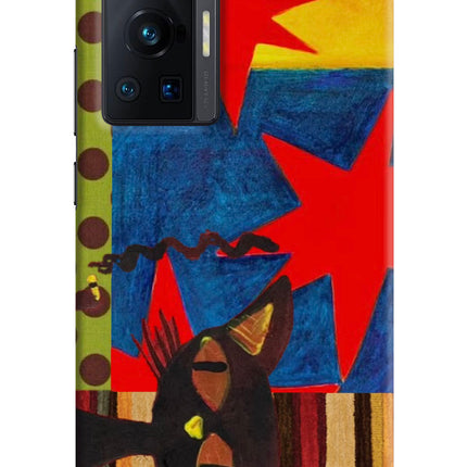 Pop Cat Vivo X70 Pro Hard Case Back Cover by Casekaro