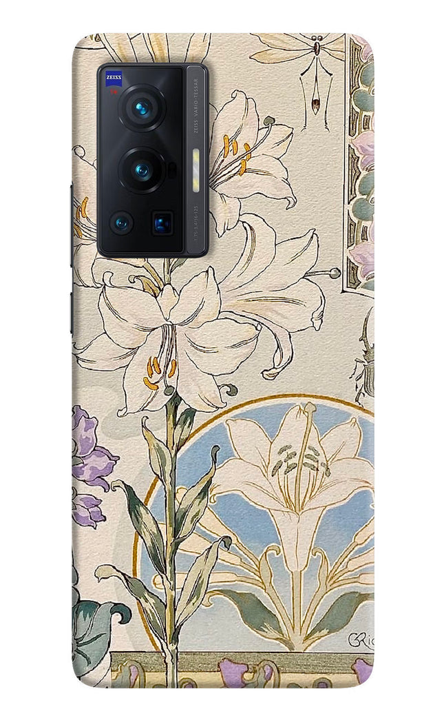 White Lily Vivo X70 Pro Hard Case Back Cover by Casekaro