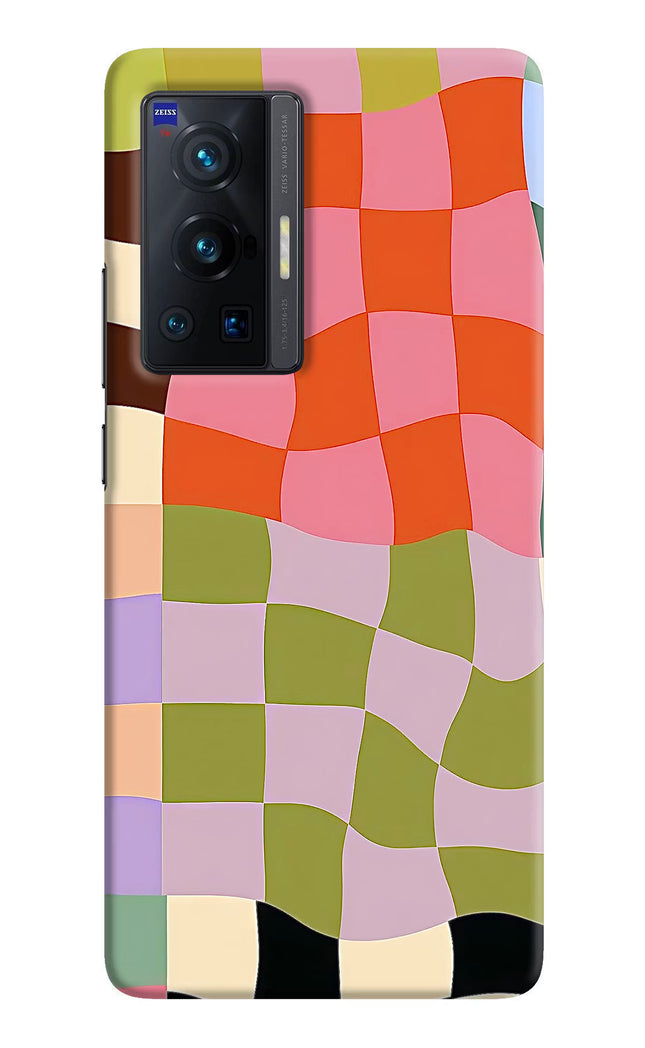 Wavy Grid Vivo X70 Pro Hard Case Back Cover by Casekaro