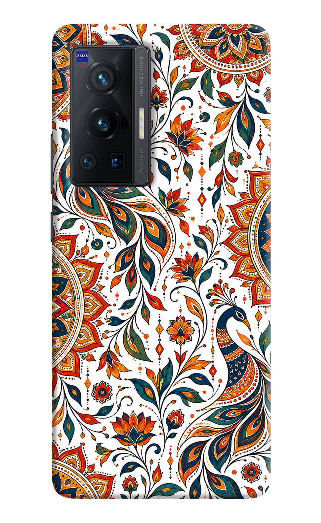 White Mayura Vivo X70 Pro Hard Case Back Cover by Casekaro