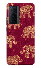 Maroon Elephant Vivo X70 Pro Hard Case Back Cover by Casekaro
