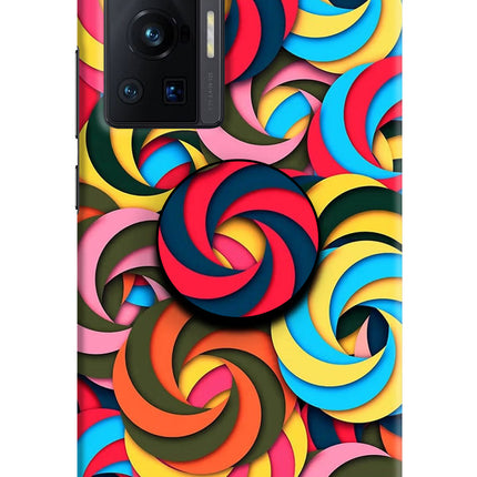 Spiral Pattern Vivo X70 Pro Pop Case by Casekaro