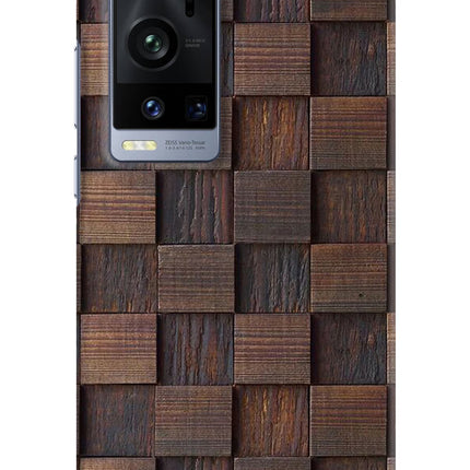 Wooden Cube Design Vivo X60 Pro+ Hard Case Back Cover by Casekaro