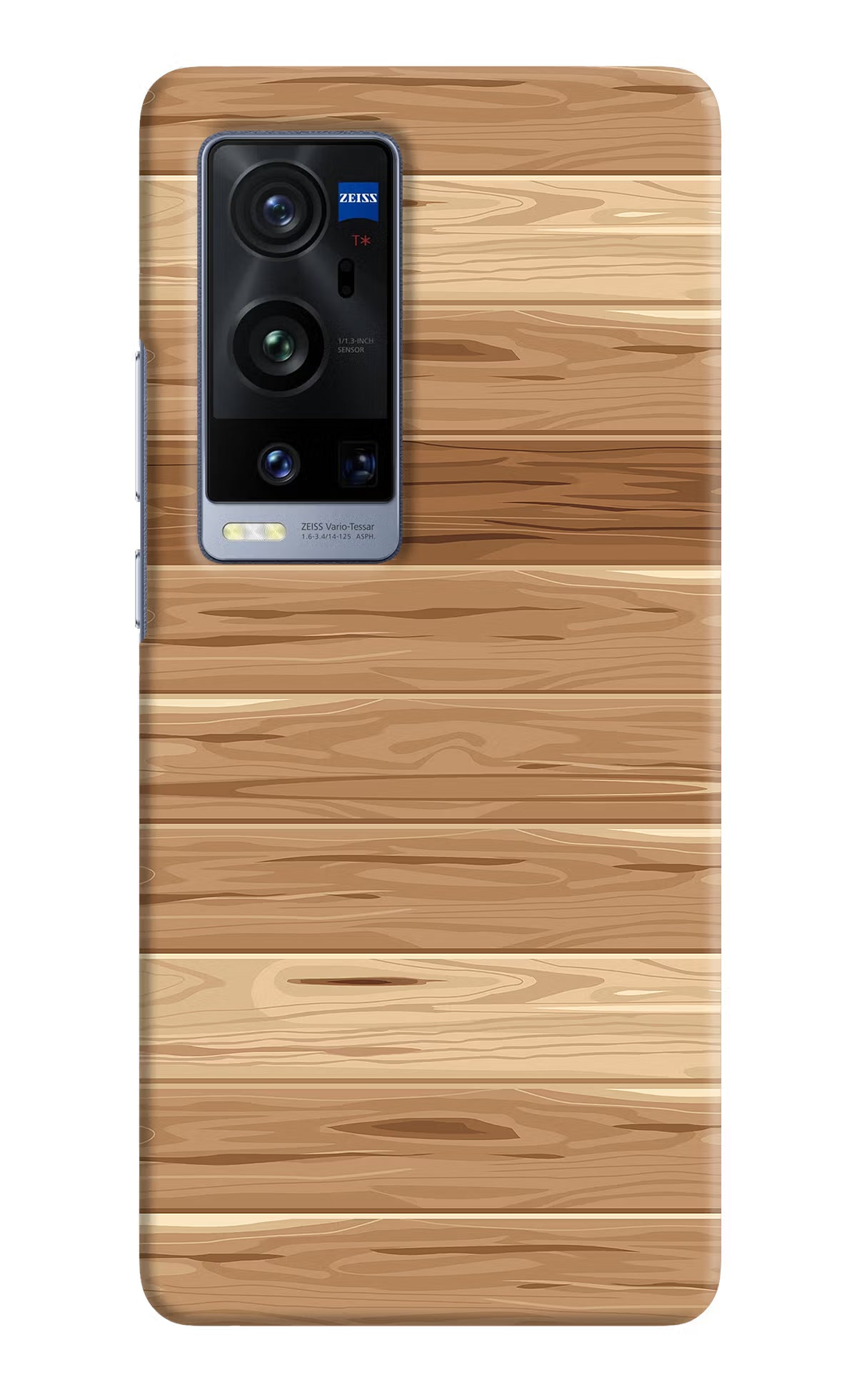 Wooden Vector Vivo X60 Pro+ Hard Case Back Cover by Casekaro