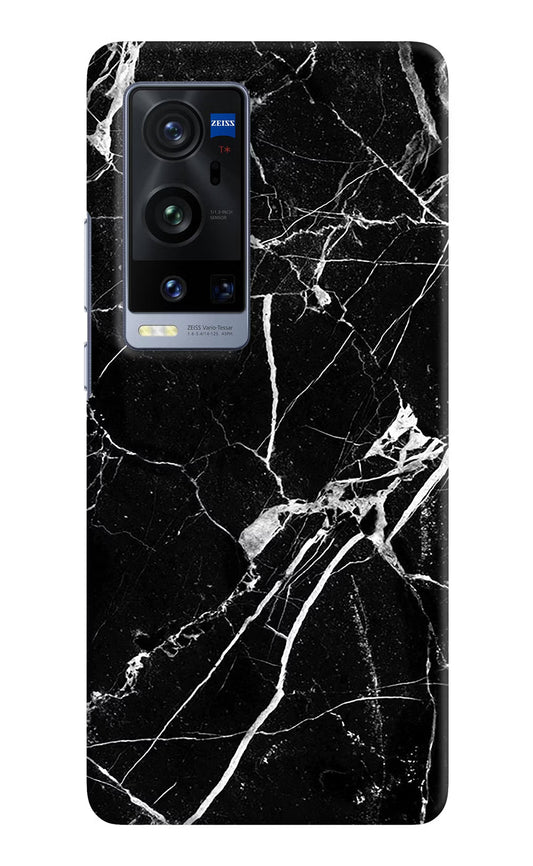 Black Marble Pattern Vivo X60 Pro+ Hard Case Back Cover by Casekaro