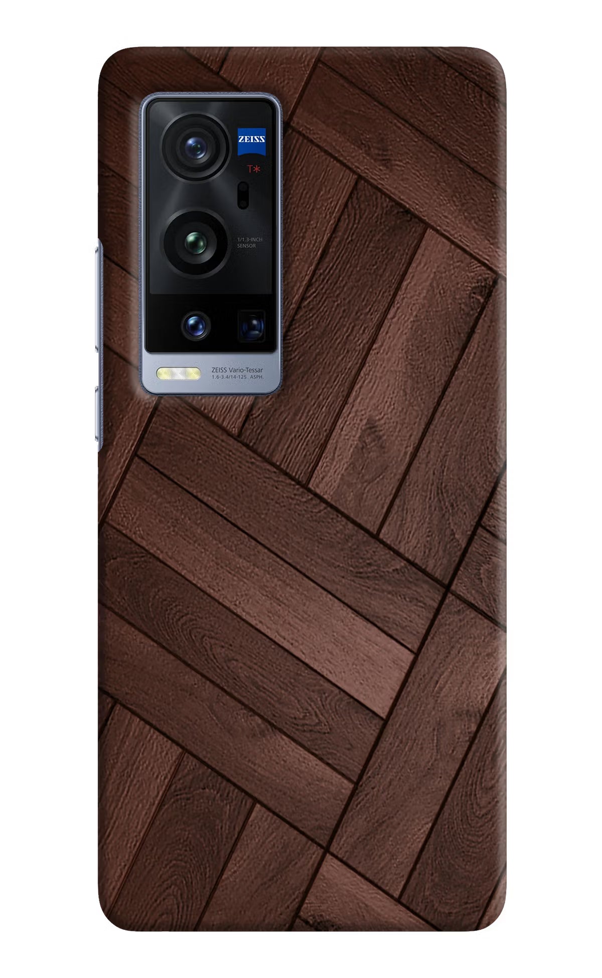 Wooden Texture Design Vivo X60 Pro+ Hard Case Back Cover by Casekaro