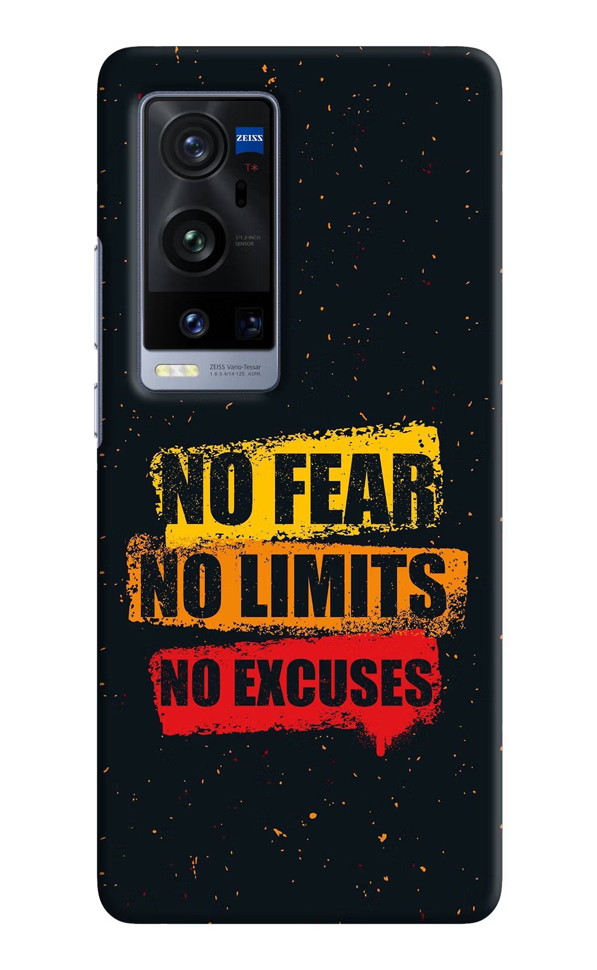 No Fear No Limits No Excuse Vivo X60 Pro+ Hard Case Back Cover by Casekaro