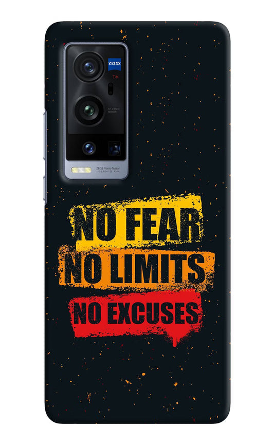 No Fear No Limits No Excuse Vivo X60 Pro+ Hard Case Back Cover by Casekaro